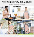 Syntus Apron for Men Women, Adjustable Cooking Kitchen Chef Aprons - Image 7