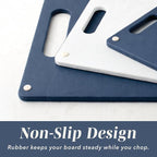 COOK WITH COLOR Non-Slip Cutting Board Set – Kitchen Essentials with Easy Grip - Image 3