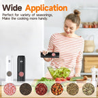Electric Salt and Pepper Grinder Set, USB Rechargeable One Hand Operation - Image 6