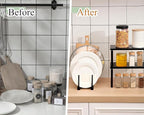 Marsui 4 Pcs Kitchen Organizer Accessories Set Cabinet Organizer Shelf and - Image 3