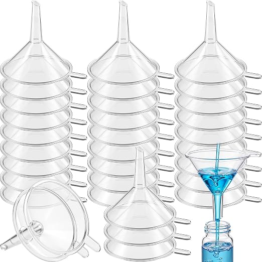 Hoolerry 200 Pcs Small Funnel for Filling Small Bottles Clear Plastic Mini by Hoolerry