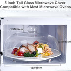 10 Inch Borosilicate Glass Microwave Splatter Cover - Image 4