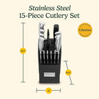 Cuisinart Stainless Steel Hollow Handle 15-Piece Cutlery Block Set, Kitchen - Image 5