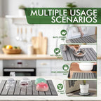 Oxydrily Stone Dish Drying Mat for Kitchen Counter, Large Dark Gray Foldable - Image 3