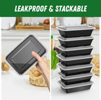 Dealusy 50 Pack 38 oz Meal Prep Containers Reusable - Image 4