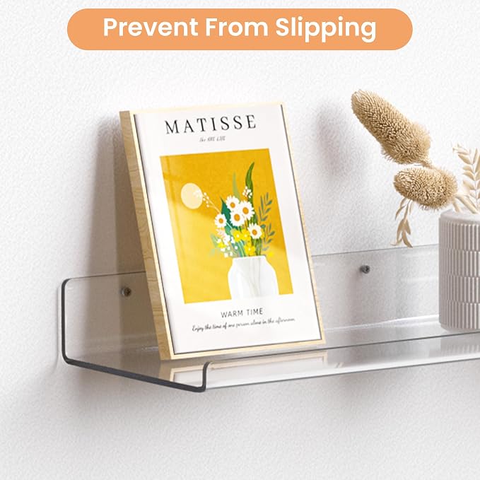 upsimples 2 Pack 35.5x5.5 Inches Acrylic Shelves - Image 7