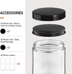 12 Pack, 8 OZ Clear Candle Jars - Image 3