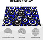 Blue Black White Geometric Circle Dish Drying Mat - Image 5