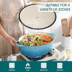 vancasso Enameled Cast Iron Dutch Oven, 9.3 Quart Dutch Oven Pot - Image 3