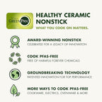 GreenPan 12 Piece Nonstick Swift Cookware Set, Ceramic PFAS-Free Pots & Pans - Image 9