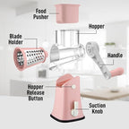Zulay Kitchen Rotary Cheese Grater 5 Blade Cheese Shredder - Image 8