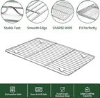 CEKEE Baking Sheet and Cooling Rack Set, Stainless Steel Cookie Sheet Baking - Image 4