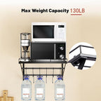 OROPY 31 Inch Wall Mounted Pot Rack Storage Shelf - Image 3