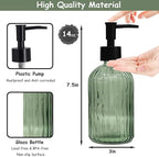 Green Glass Soap Dispenser Set - Image 2