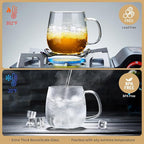 DOPUDO Large Glass Tea Cup, 25.6 oz Borosilicate Glass Tea Mug - Image 5