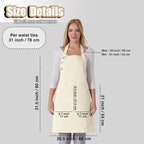 TOSHE Kitchen Apron Waterdrop Resistant Cotton Apron - Image 5