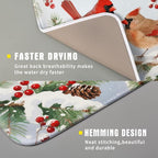 Winter Cardinal Bird Dish Drying Mat - Image 3