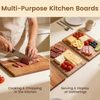 Book cutting board Set of 3, Acacia Wood Chopping Board - Image 6
