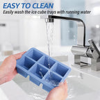 mossime Silicone Ice Cube Tray: 4pack Square Whiskey Large Ice Cube Molds - Image 5