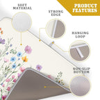 Giwawa Spring Floral Dish Drying Mat 18"x24" Watercolor Summer Wildflower Dish - Image 4