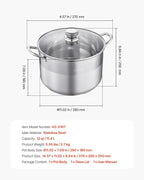 VEVOR Stainless Steel Stock Pot, 12QT Stainless Steel Stockpot - Image 7