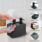 Kitchen Soap Dispenser Set, Hand and Dish Soap Dispenser, Sponge Caddy and - Image 4
