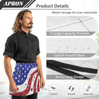 Server Apron with 3 Pockets, Waterproof Oil Waitress Waiter Half Apron - Image 6