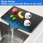 Silicone Dish Drying Mat for Kitchen Counter, Dish Drainer Mat, Non-Slip Drying - Image 3