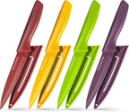 Gourmetop Paring Knife with Cover, Paring Knives Set of 4, 3.8" Paring Knife by Gourmetop