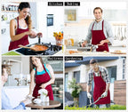 Yuubin Extra Large Aprons for Men Adjustable Button Apron - Image 5
