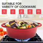 5.5 Quart Oval Enameled Cast Iron Dutch Oven Pot - Image 6