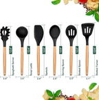 E-far Cooking Utensils Set of 6, Silicone Kitchen Utensils - Image 2