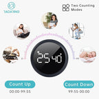 Stell Gray Quick Que Kitchen Timers, Visual timers Large LED Display Magnetic - Image 5