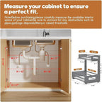 2-Pack Under Sink Organizers and Storage, 2-Tier L Shape Pull Out Cabinet - Image 2