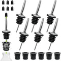 6PCS Bottle Pourer with Adapters, Oil Pourer Spout with Rubber Dust Caps by BALTRE