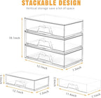 2 Pack Stackable Makeup Organizer, 12.1''L Acrylic Bathroom Organizer and - Image 2