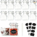 12 Pack Glass Jars with Airtight Lids, 3.4 oz Small Spice Jars, 12 Pack Empty by Homelike+Style