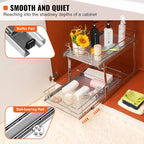 VEVOR Pull Out Cabinet Organizer, Chrome-Plated Steel Roll Out Drawer - Image 3