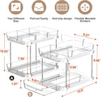 Delamu 2-Tier Multi-Purpose Bathroom Under Sink Organizers and Storage - Image 2
