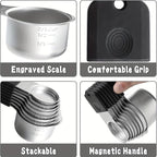 Magnetic Measuring Cups, Stainless Steel Kitchen Aid Cups Measuring set - Image 5