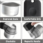 Magnetic Measuring Cups, Stainless Steel Kitchen Aid Cups Measuring set - Image 6