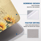 Sunflower Dish Drying Mat for Kitchen Counter Vintage Yellow Sunflowers - Image 4