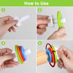 Wood Rolling Pin with Thickness Rings, Adjustable Wooden Rolling Pins - Image 4