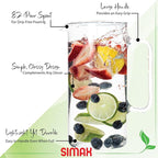 Simax Glass Pitcher, 32 Ounce Borosilicate Glass, Hot and Cold Safe Iced Tea - Image 3