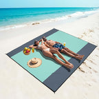 WIWIGO Beach Blanket Waterproof Sandproof Beach Mat 79" X 83"/10'x9'for 2-8 - Image 5