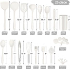 E-far Silicone Cooking Utensils Set, 25 Piece Kitchen Utensils - Image 2