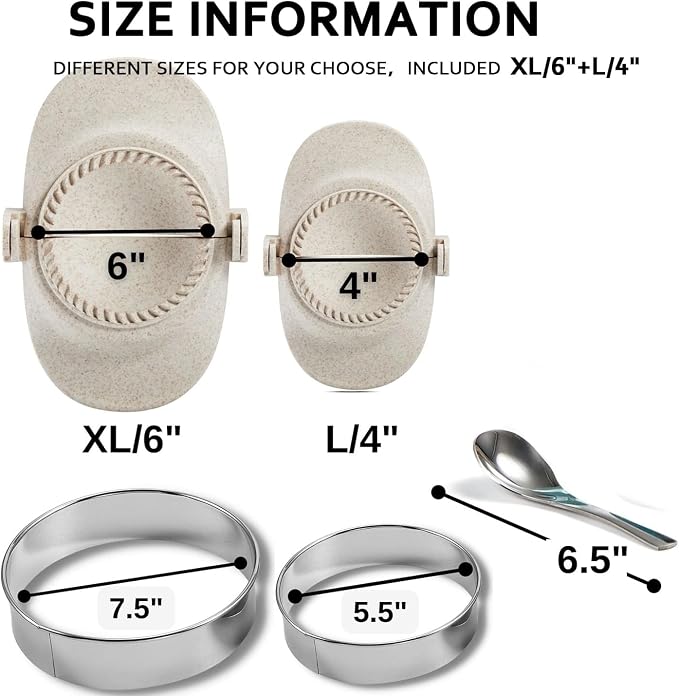 6 Inch Empanada Maker Press, Extra Large Dumpling Maker Set - Image 2