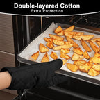 AUAUY 1 Pair Oven Mitts, Heat Resistant BBQ Gloves-Oven Mitts - Image 5