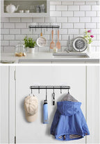 YiZhi Adhesive Wall Hooks Rack Kitchen Rail, Space Saving Utensil Holder No - Image 4