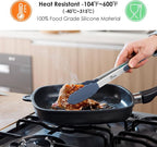 HOTEC Premium Stainless Steel Locking Kitchen Tongs - Image 2